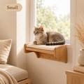 Wooden Cat Window Perch with Cushion