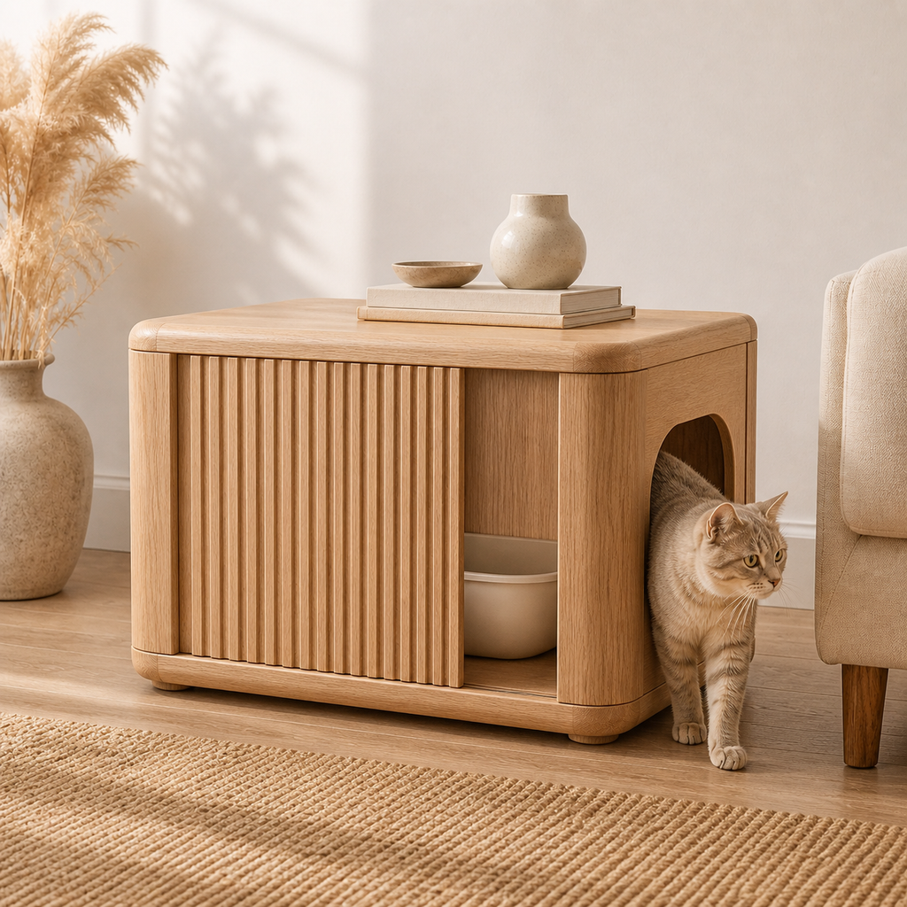 Hidden Cat Litter Box Cabinet