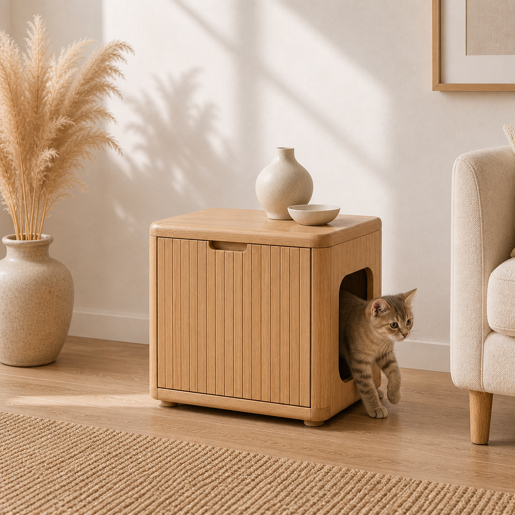 Hidden Cat Litter Box Cabinet