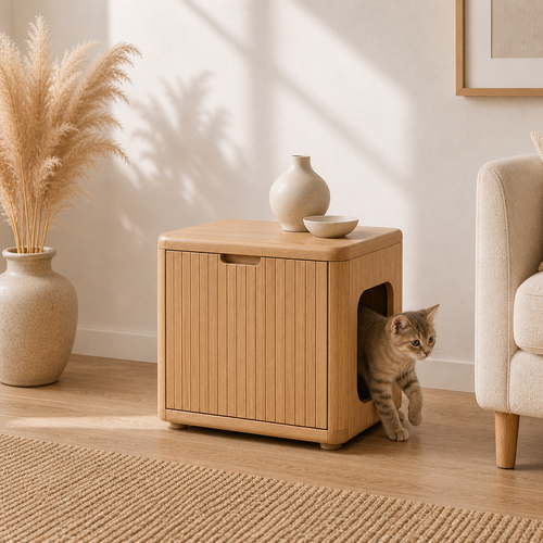 Hidden Cat Litter Box Cabinet