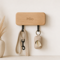 Personalized Wooden Dog Leash Holder