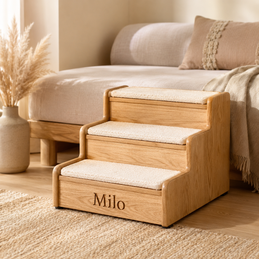 Personalized Wooden Pet Steps